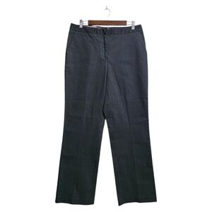 Tommy Hilfiger Vintage High Rise Straight Leg Trousers In Dark Gray Sz 12